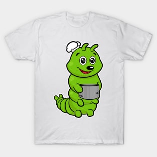 Caterpillar as Cook with Cooking pot T-Shirt